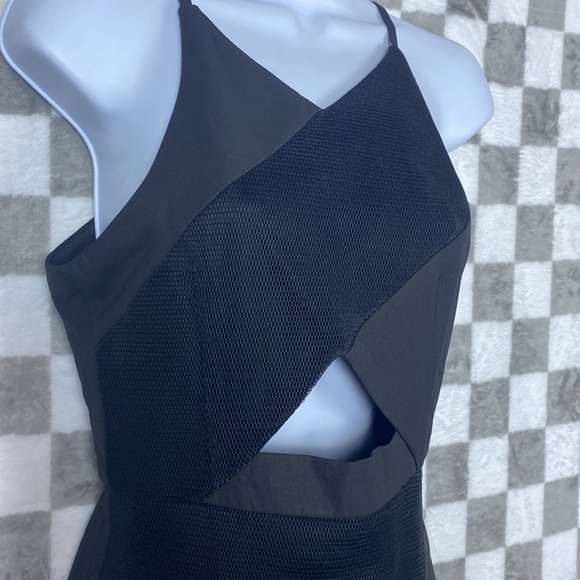 INA mini dress open waist cocktail homecoming s black - Picture 4 of 6